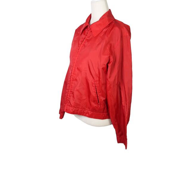 Vintage 90s Express red zip front windbreaker jacket M - Picture 3 of 6